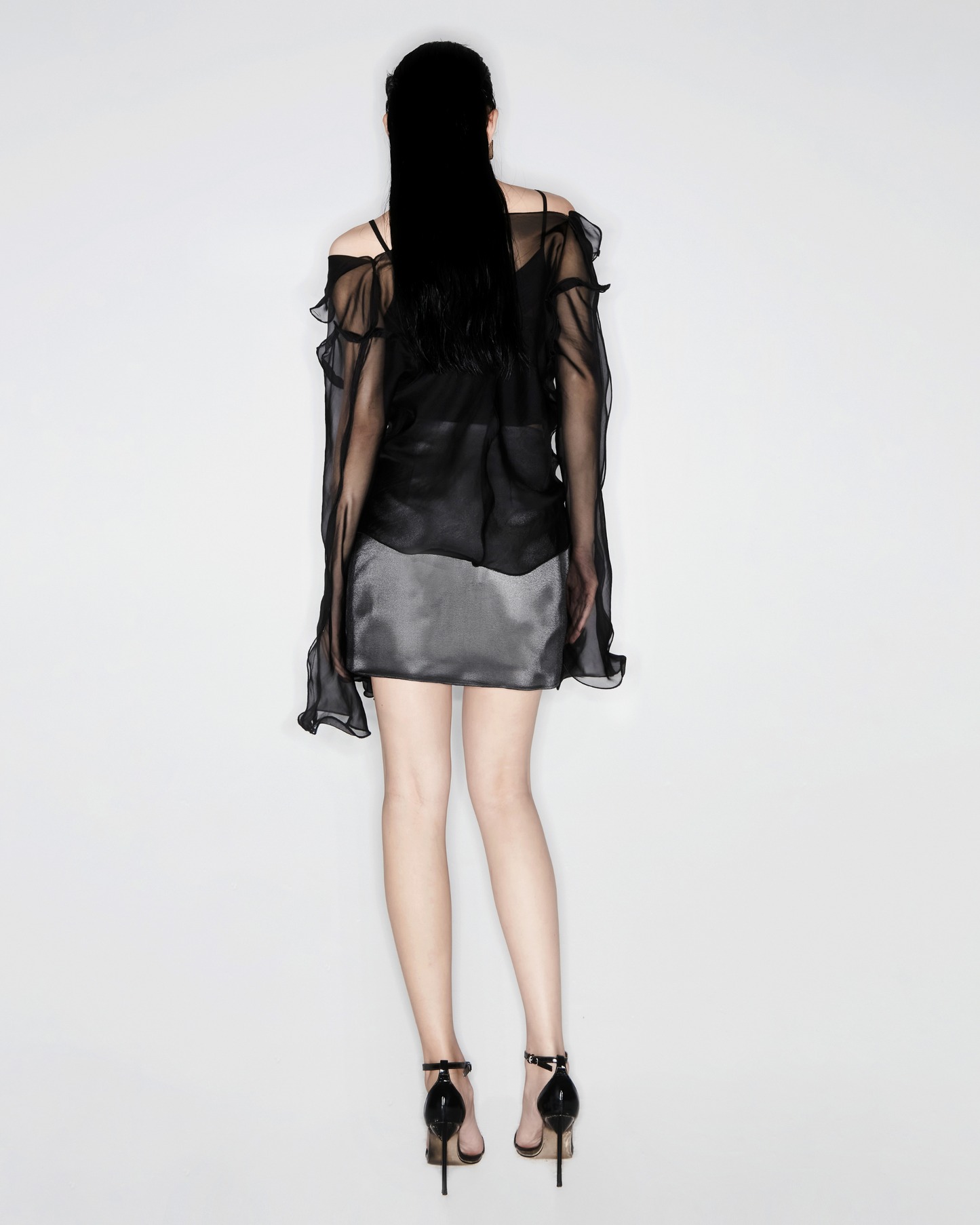 Monochrome Floral Mini Skirt