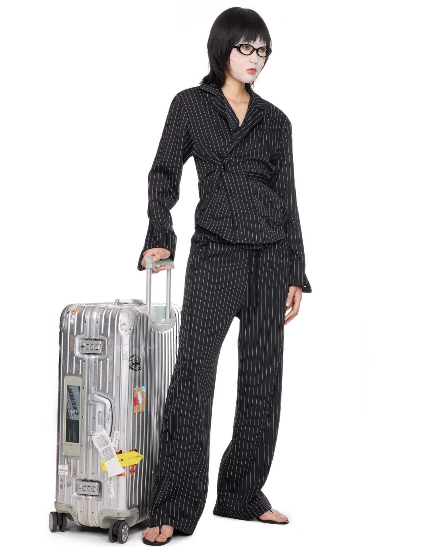 Black Stripes Boxy Pyjama Shirt