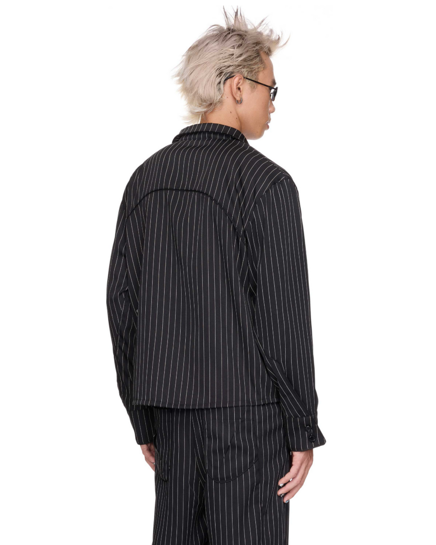 Black Stripes Boxy Pyjama Shirt