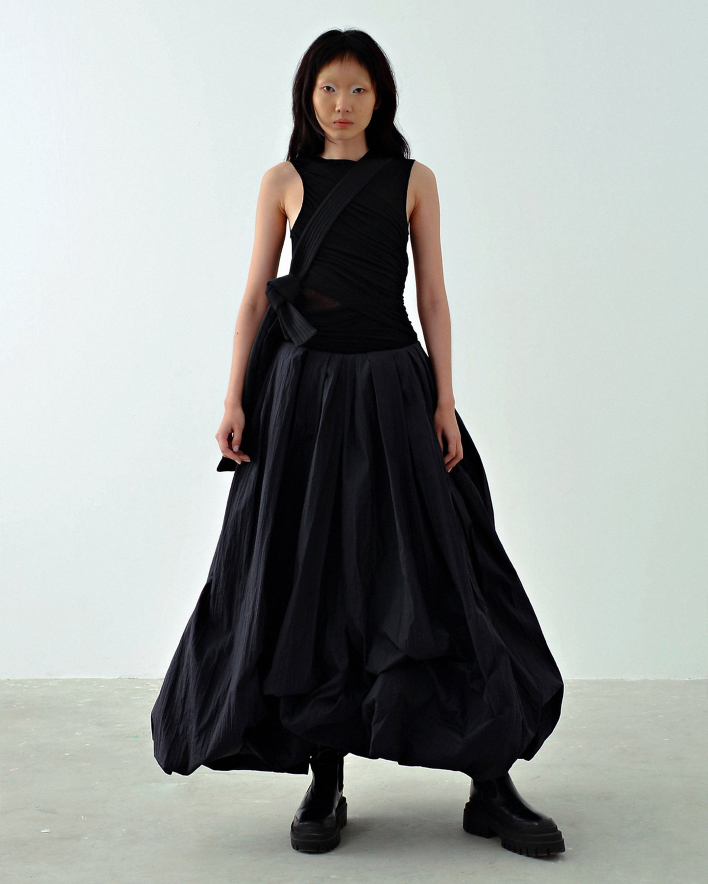 Draped Balloon Dress