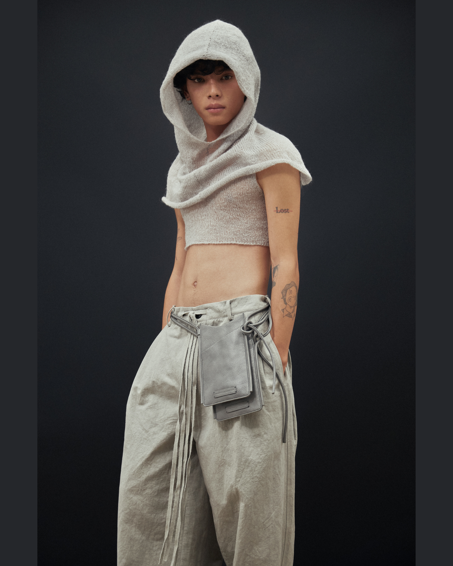 Handknit Cropped Tank Top