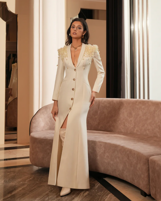 Ines Deep V-neck Gown