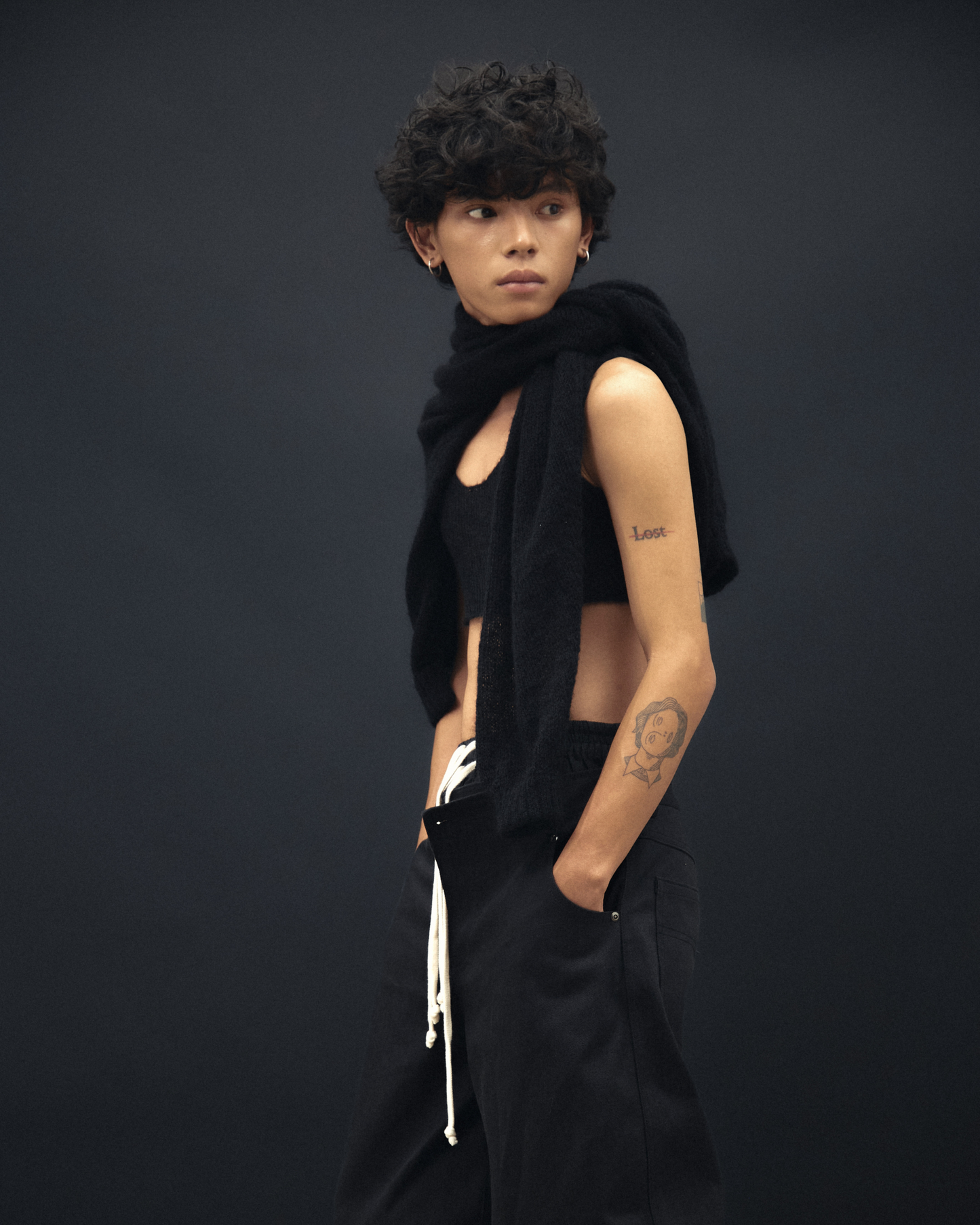 Handknit Cropped Tank Top