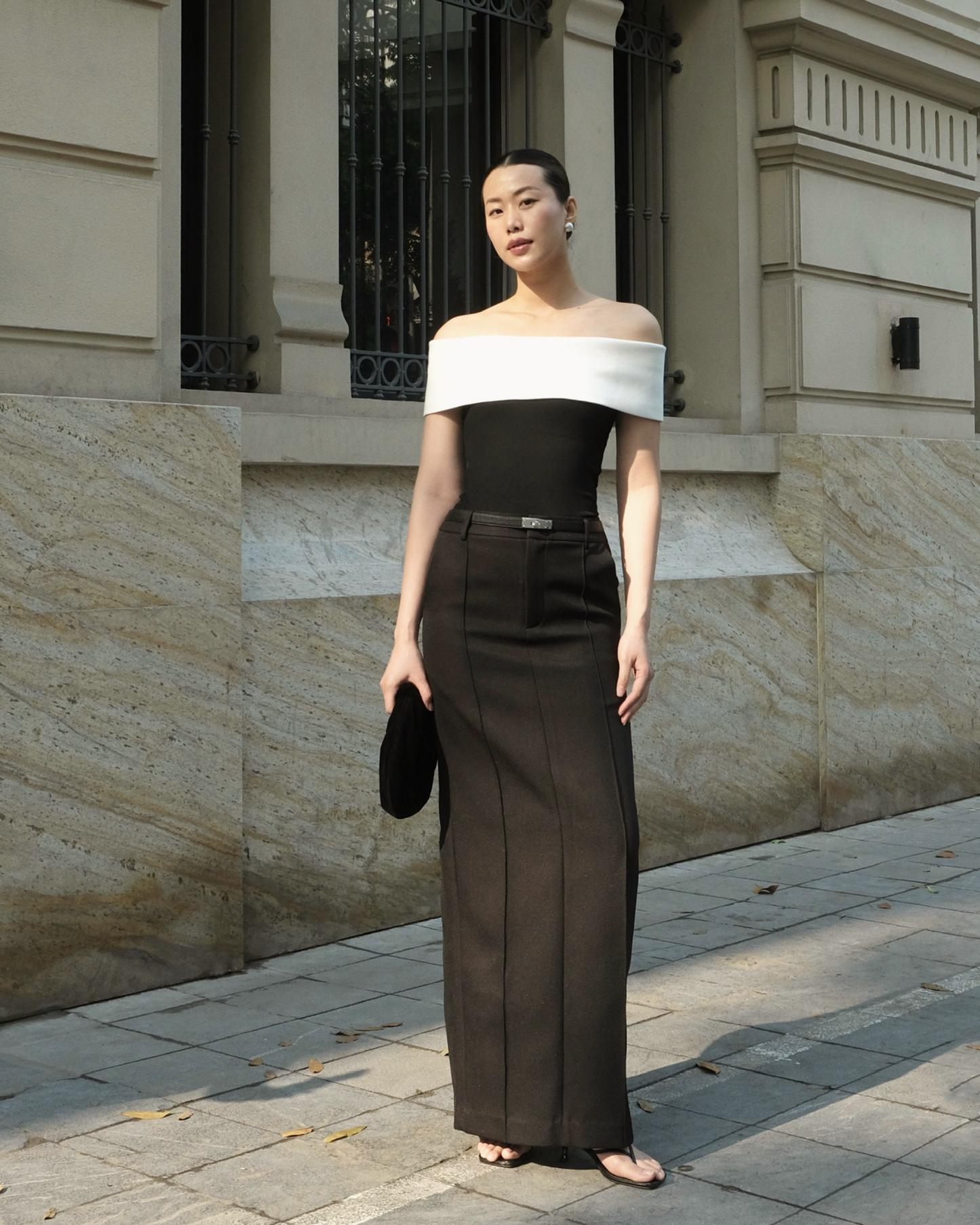 Coli Top - Black mix white