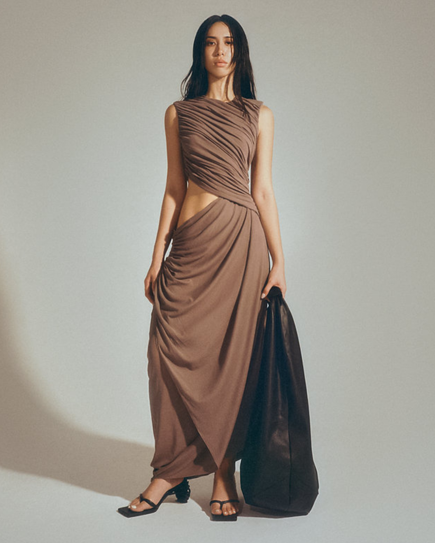 Draped Long Dress