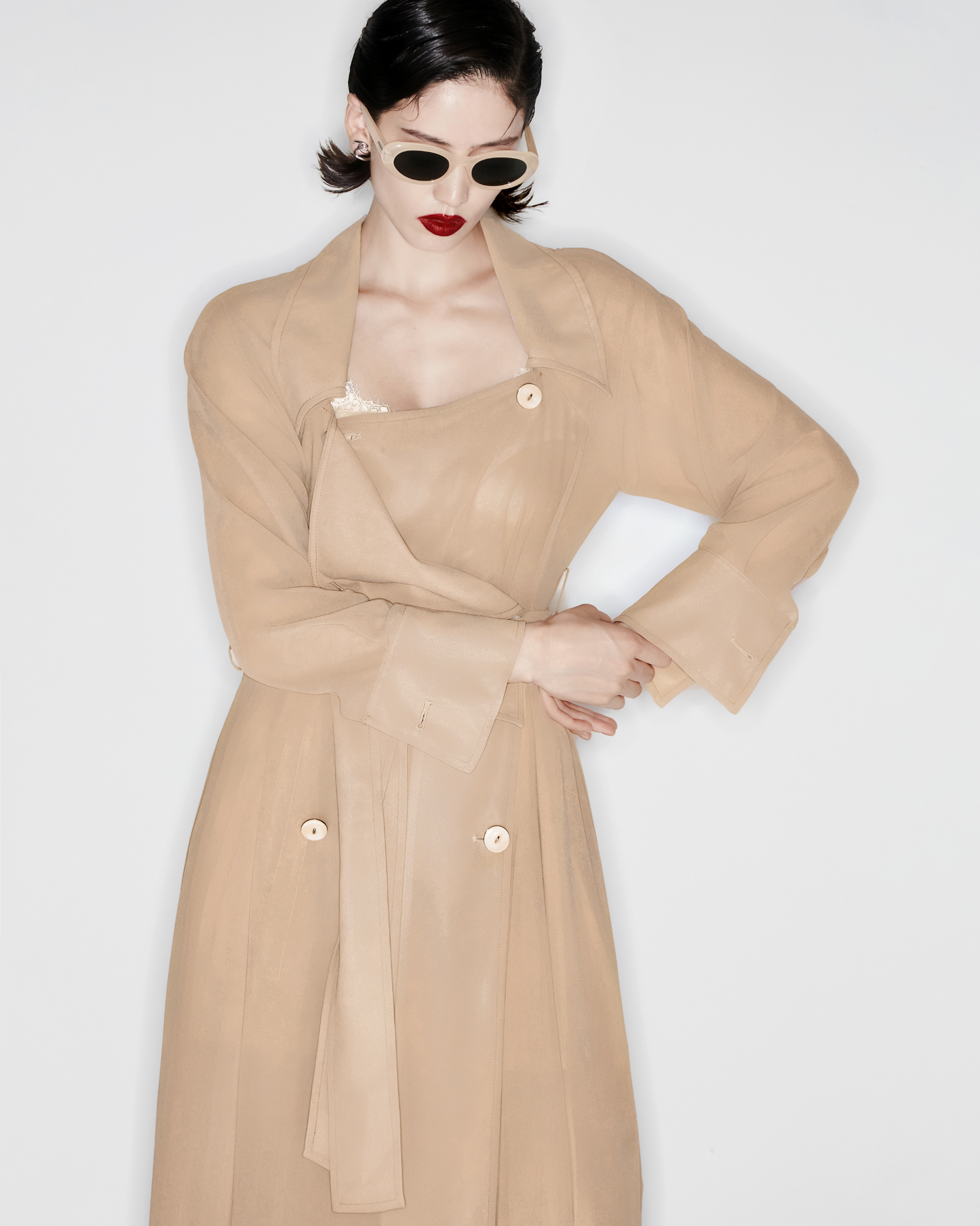 Beige Overcoat