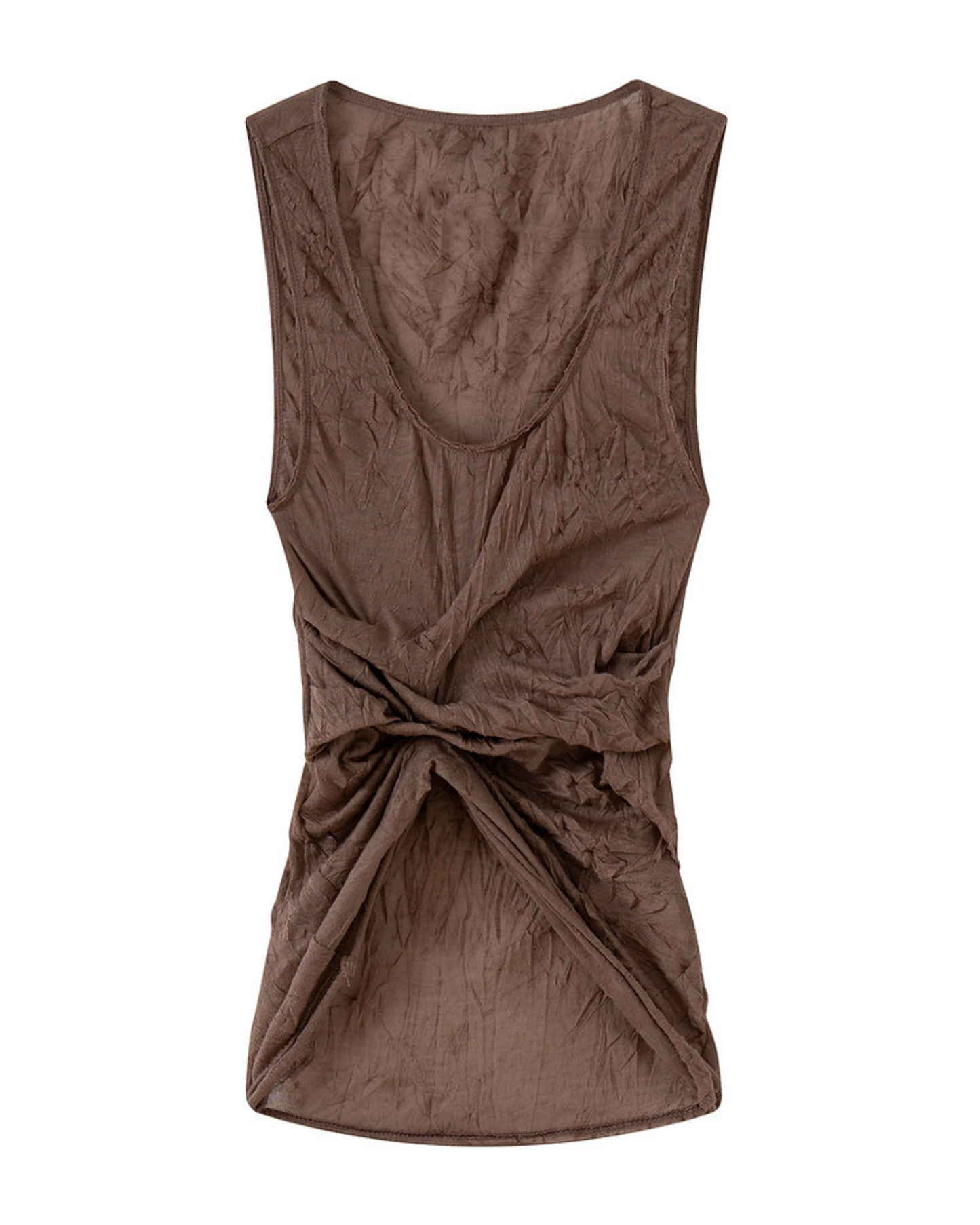 Draped Wrinkled Tank Top