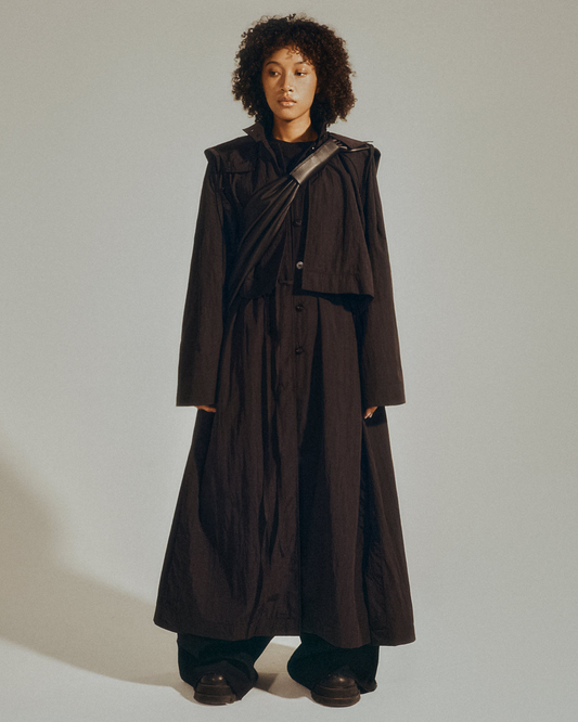 Detachable Hooded Dust Coat