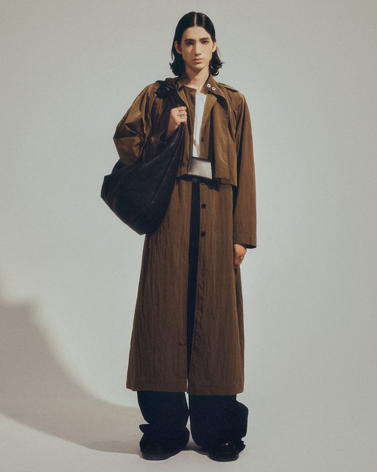 Detachable Hooded Dust Coat