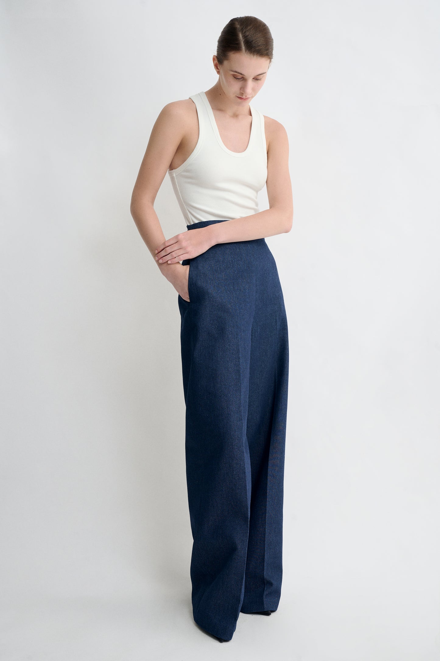 High Leg Jeans Blue