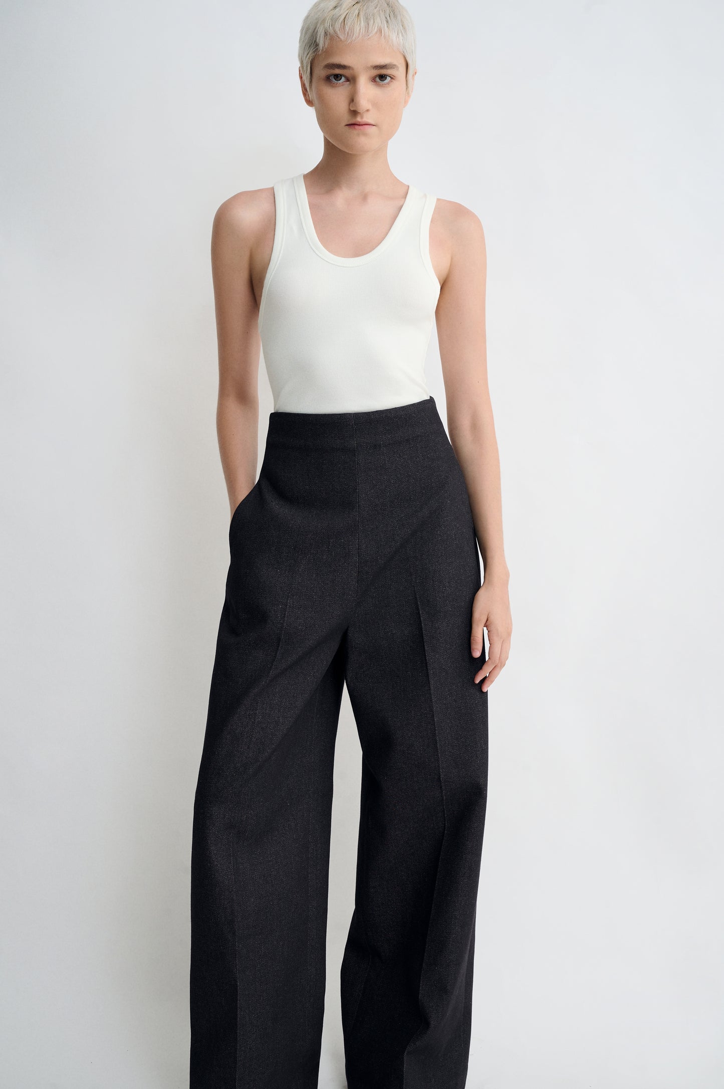 High Leg Jeans Black